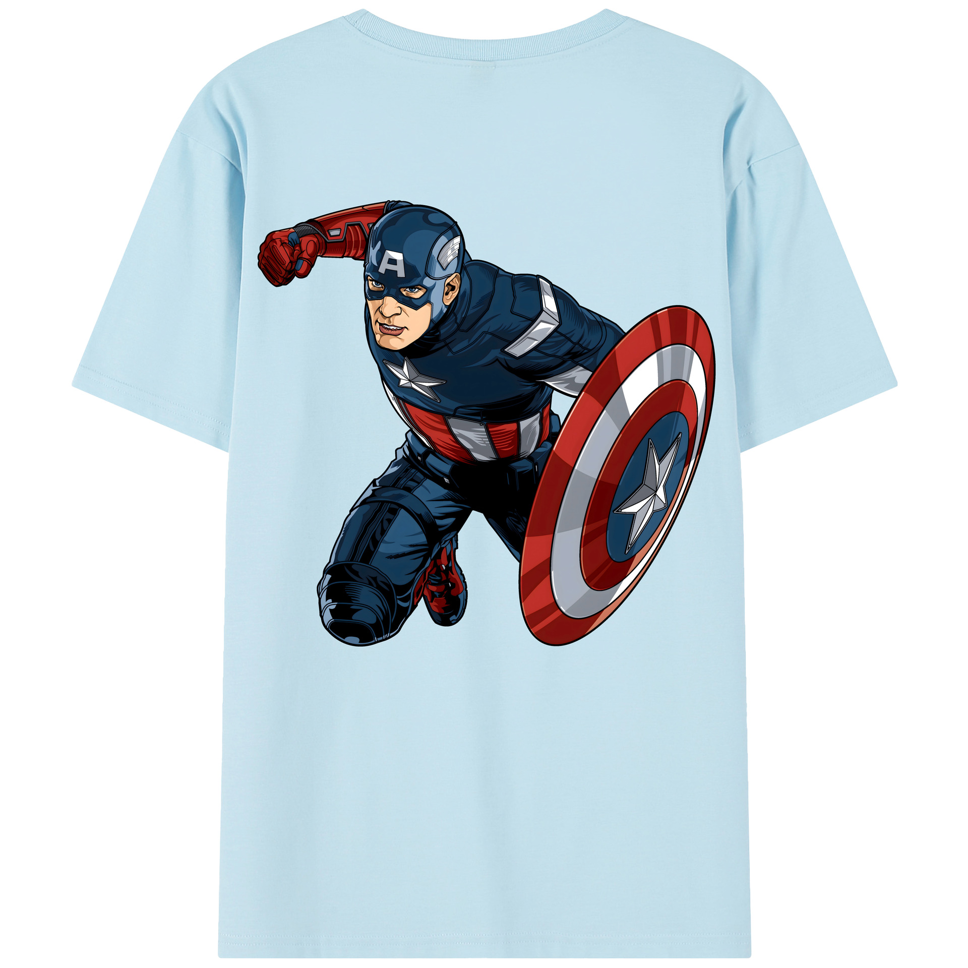 （画像用） アベンジャーズ The Avengers 綿100％半袖Tシャツ（背面プリント）